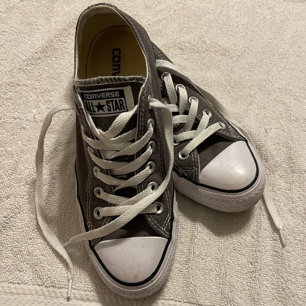 Gray Converse All-Star Low-Tops